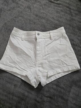 Cotton White High-Rise Women’s Shorts